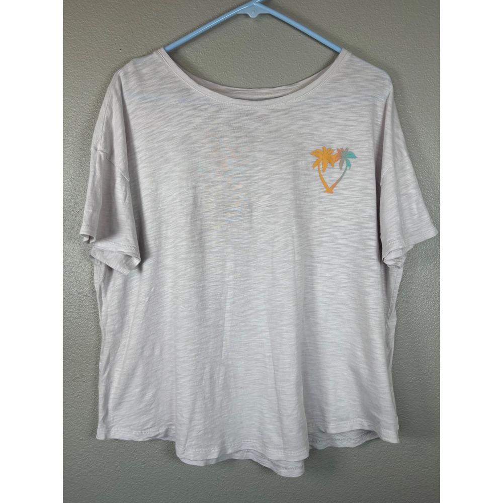 Old Navy The Easy Tee Women's Large‎ Summer of Love Palm Tree Graphic Tee Shirt